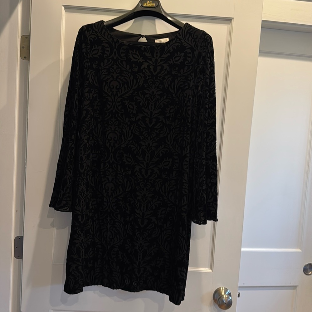 ECI burn out velvet bell dress